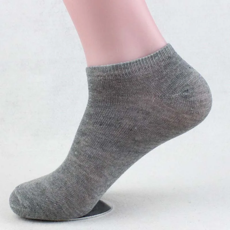 Для мужчин досуг хлопок закрытый рот короткие носки сплошной цвет полосы тонкие короткие носки поглощает пот дезодорант чулочно-носочные изделия - Цвет: 3