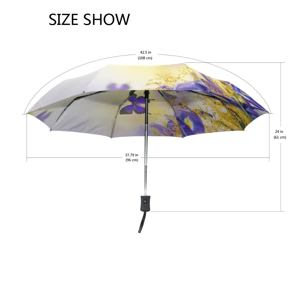 Креативный складной зонт-бабочка с цветком, брендовый автоматический зонт от ультрафиолетового излучения, дождевик для женщин, эпонж, дождевик для девочек