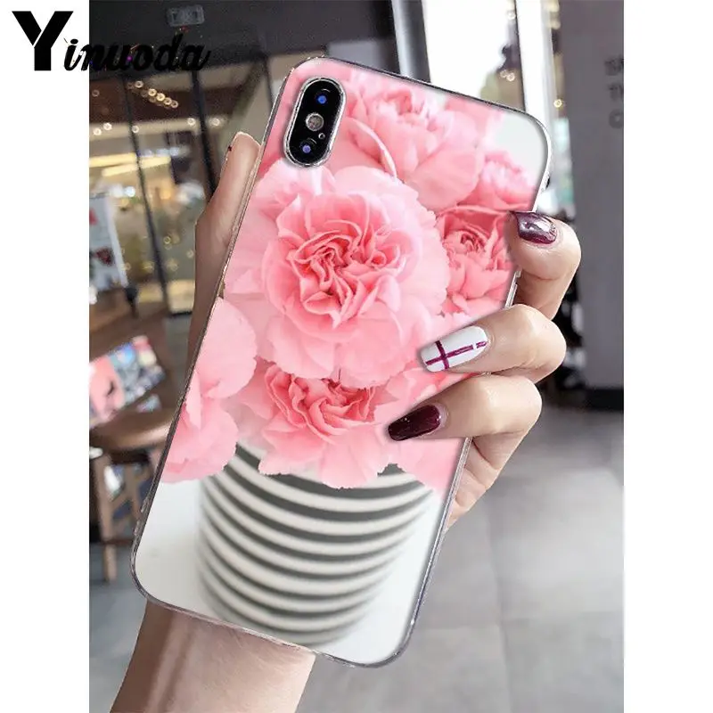 Yinuoda розовый цветок пион на вазе узор ТПУ мягкий чехол для телефона для Apple iPhone 8 7 6 6S Plus X XS MAX 5 5S SE XR чехол - Цвет: A16