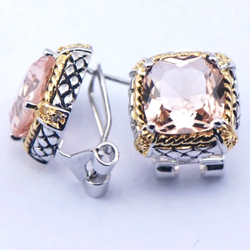 Новые женские серьги из серебра с бриллиантами в стиле морганита TE393|earrings green|earring