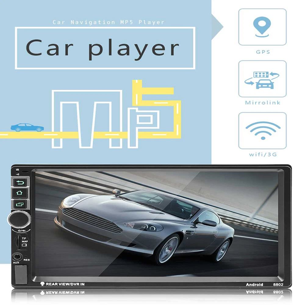 AMPrime Android Car Radio 2 Din Autoradio GPS Navigation 2din Universal Car Multimedia Player BT FM Mirrorlink Stereo Audio 8802 AMPrime Android Car Radio 2 Din Autoradio GPS Navigation 2din Universal Car Multimedia Player BT FM Mirrorlink Stereo Audio 8802