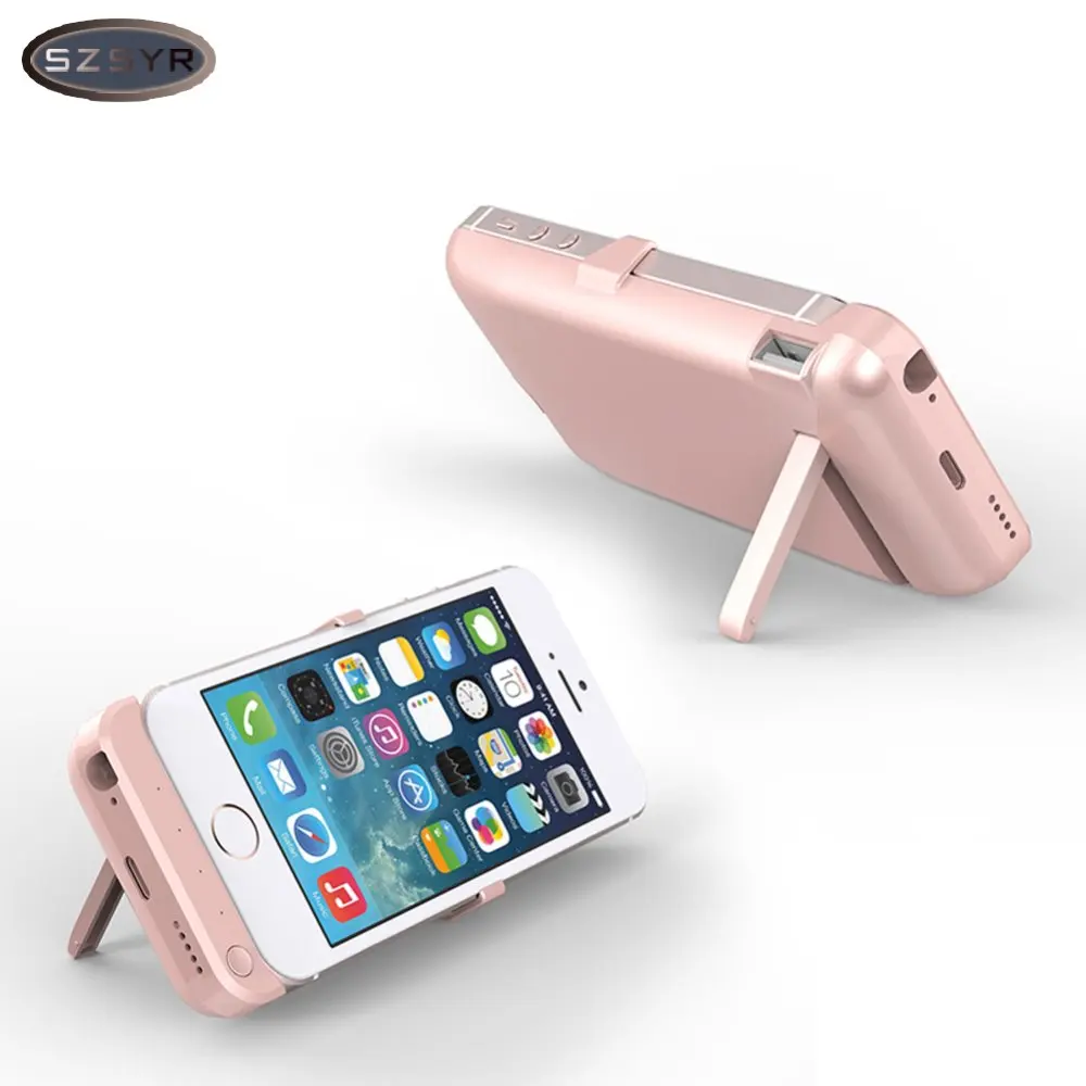 Goedkoop Batterij casefor iPhone 4200 mAh Externe Batterij Backup Charger Case Pack Power Bank voor iPhone 5 5 S 5C SE Freeshipping Rose gold