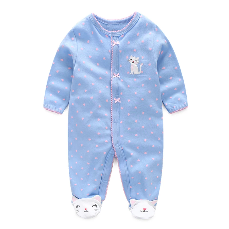0-12 months cat Baby girl clothes Infant cartoon footies for boys girls jumpsuit Clothing animal newborn clothes baby onesie