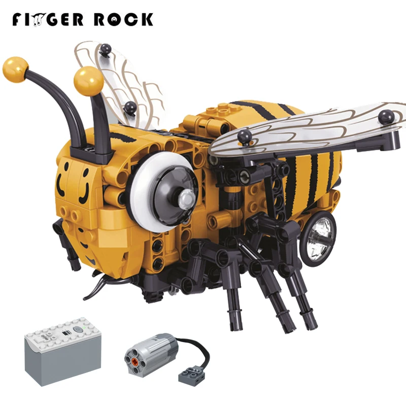 

Finger Rock Little Bee Electric Remote Control Model Assembled Model Building Kits Blocks Compatible Brand Children Toy