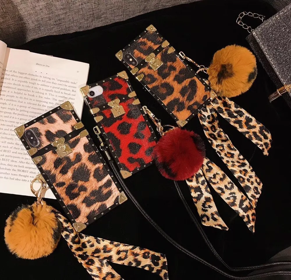 

ORYKSZ Luxury Leopard Print Phone Cases For iPhone X XS XR XS Max Metallic Leather Case For iPhone X 7 8 6 6s Plus Back Cover
