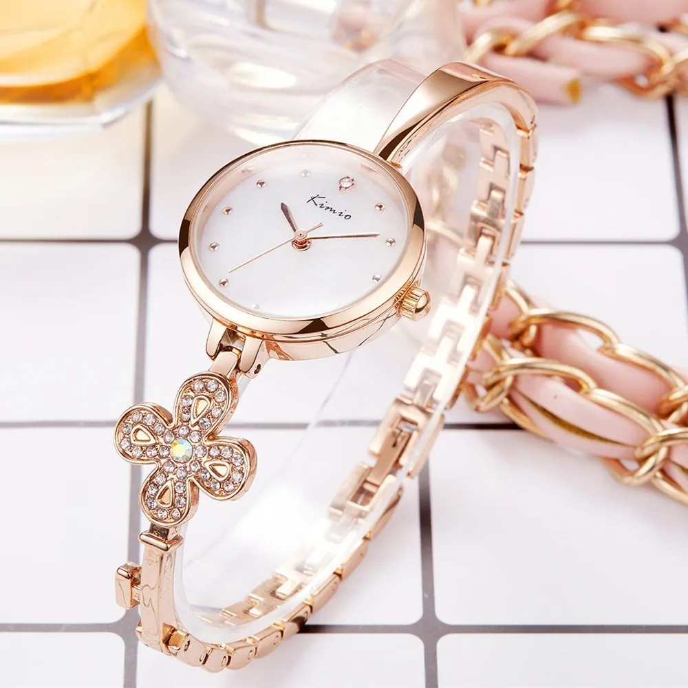 KIMIO Clover Flower Designer Brand Luxury Women Watches Rose Gold Watch Bracelet Lady Watch For Woman Girl Womens Wristwatch KIMIO Clover Flower Designer Brand Luxury Women Watches Rose Gold Watch Bracelet Lady Watch For Woman Girl Womens Wristwatch