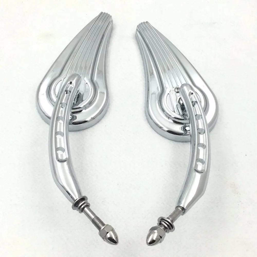 

Afetermarket free shipping motorcycle mirror Motorcycle Chrome Raindrop Side Mirrors For 1984 and up Harley Davidson Dyna Street