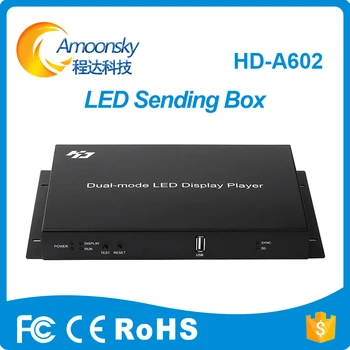 

HD-A602 USB port full color Async & Sync dual-mode LED controller LED display player box sypport 1280*720 pixel HD-A60X series