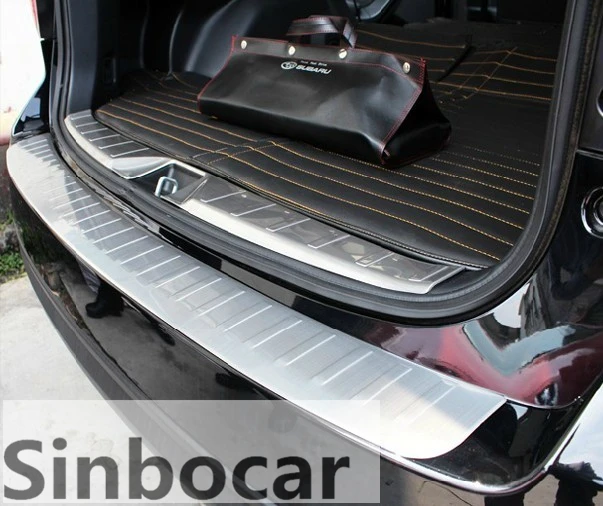 Stainless Steel Inner & Outer Rear Bumper Sill Protector For Subaru