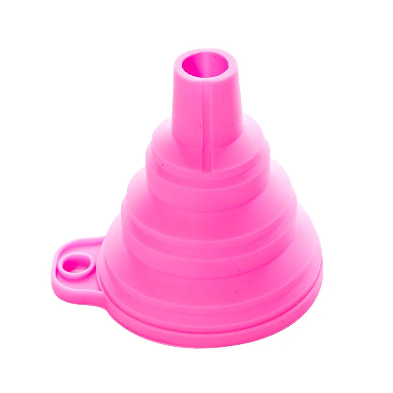 Mrosaa Воронка кухонные аксессуары силиконовая телескопическая Воронка мини складной дозатор жидкости Кухонные гаджеты Инструменты силиконовый бункер - Цвет: pink