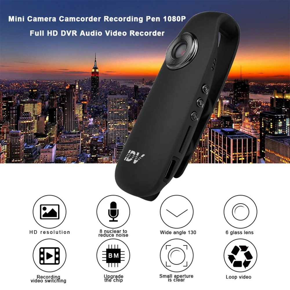 

Mini Camera Camcorder Recording Pen 1080P Full HD DVR Audio Video Recorder Camera With Clip 130 Degree Wide Angle Professional