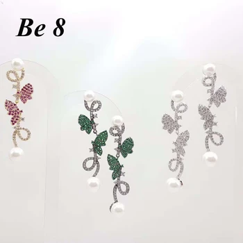 

Be8 Brand Elegent Flower Shape AAA Cubic Zirconia Drop Earring Top Quality White Gold Color Wedding Bridal Earring Jewelry E-308