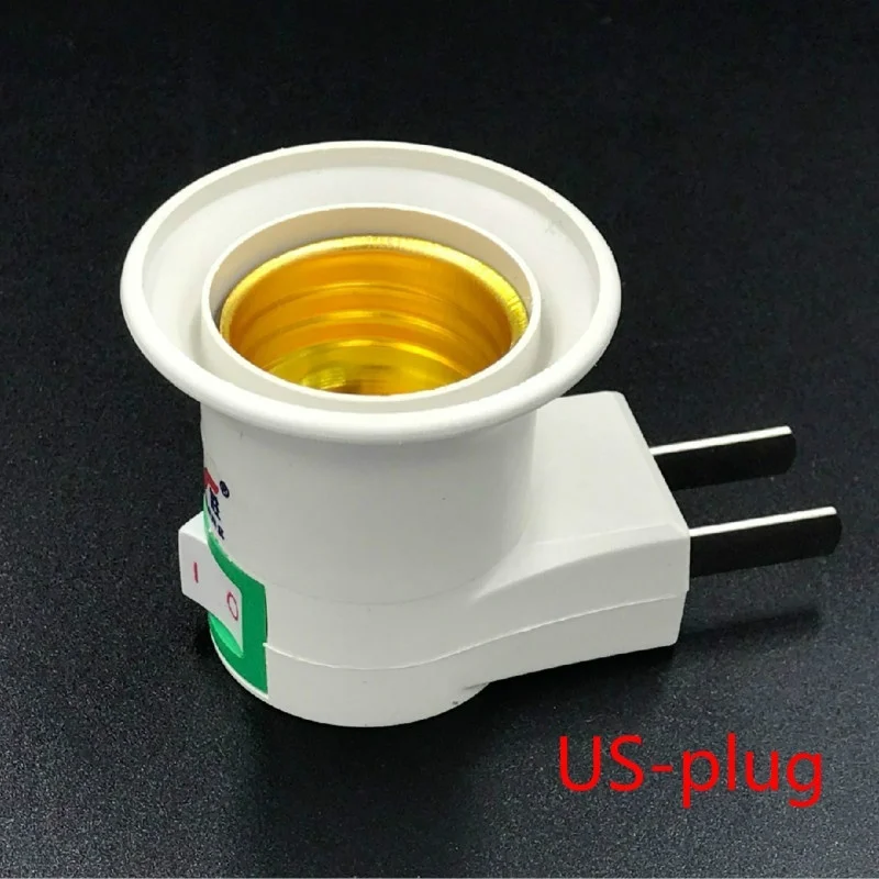 ЕС Plug или США Plug E27 База гнездо ночник с Мощность на Off Управление переключатель - Цвет: US Plug