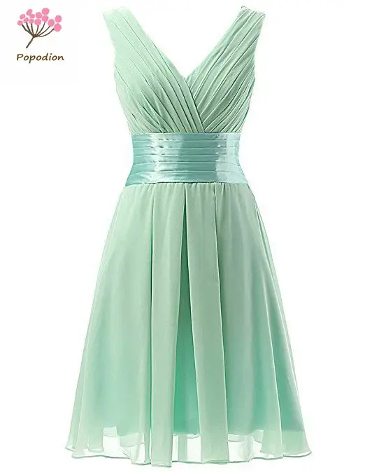 

Popodion bridesmaid dresses plus size chiffon purple dress for wedding party short bridesmaid dress ROM80129