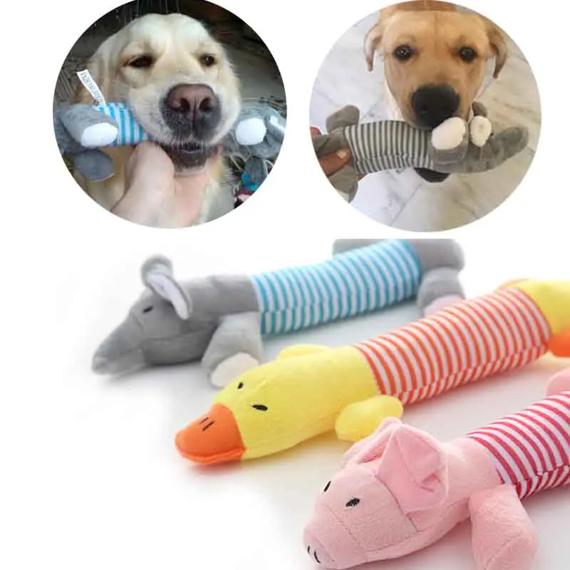Cute Dog Cat Pet Chew Toys Canvas Durability Vocalization Dolls Bite Toys for Dog Accessories