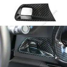 Carbon Fiber Grain ABS Engine Start Stop Control Button Trim Cover Frame Sticker For Chevrolet Camaro 2017+ Car Styling