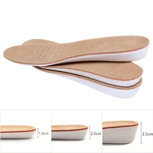 Унисекс EVA обувь, увеличивающая рост стельки для мужчин и женщин, свиная кожа, колодки для обуви, вкладыши для обуви стельки, аксессуары для обуви