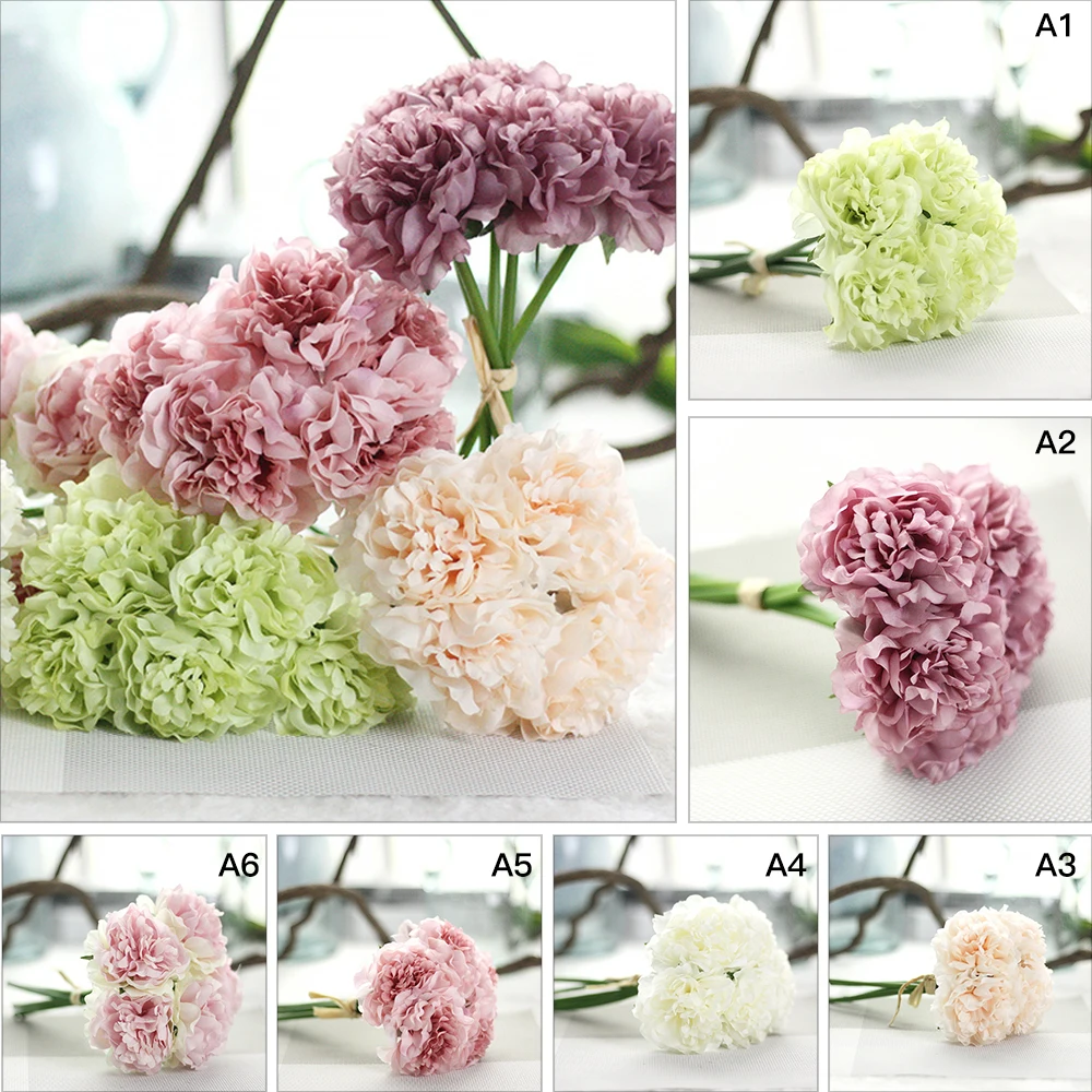 

1 Bouquet 5 Head Wedding Artificial Hydrangea Flower Home Wedding Party Birthday Floral Decor