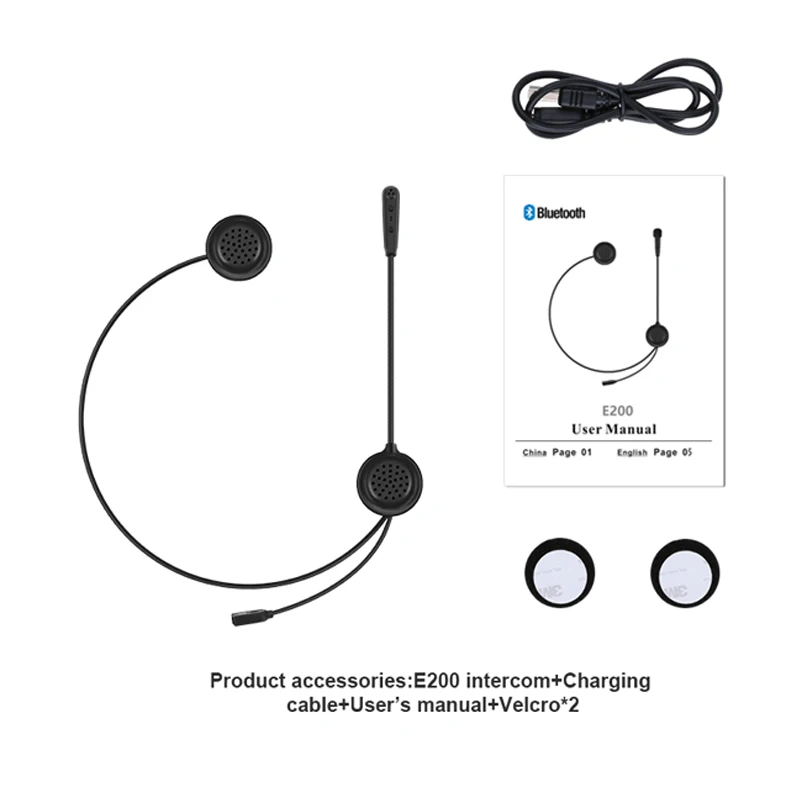 Ejeas E200 300 м Bluetooth мотоциклетный шлем гарнитура Беспроводная связь на лыжах без внутренней связи для двух гонщиков