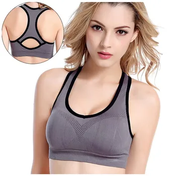 

2018 Ladies Padded Wireless Women Sports Bra Gym Tank Top Athletic Vest Fitness Running Brassiere Stretch Sports Bras Sport Bras