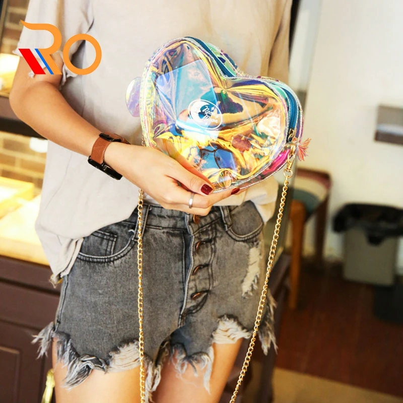 

Women's Pouch Transparent Bag For Girls Small Bags Ladies Handbags Bolsa Fashion Femme Cute Chain Bags