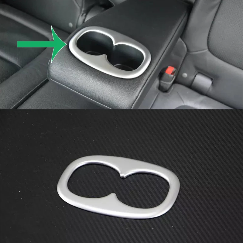 

Car Accessories Interior Decoration ABS Rear Water Cup Holder Cover Trim For Mitsubishi Outlander 2016 Car Styling