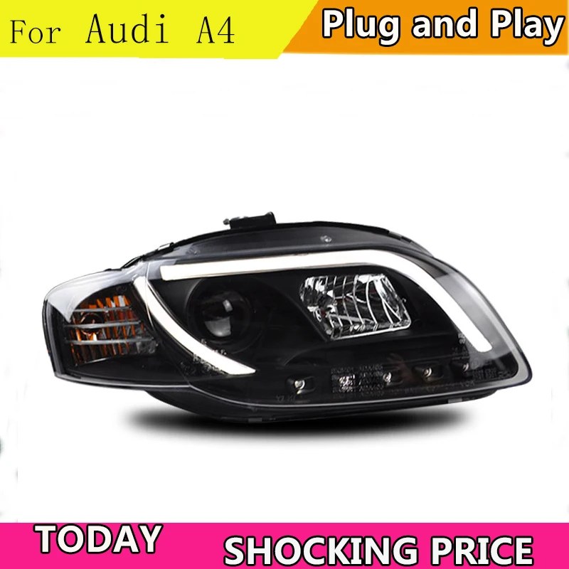 Doxa автомобильный Стайлинг для Audi A4 B7 фары 2005-2008 светодиодный ные DRL линзы двойной
