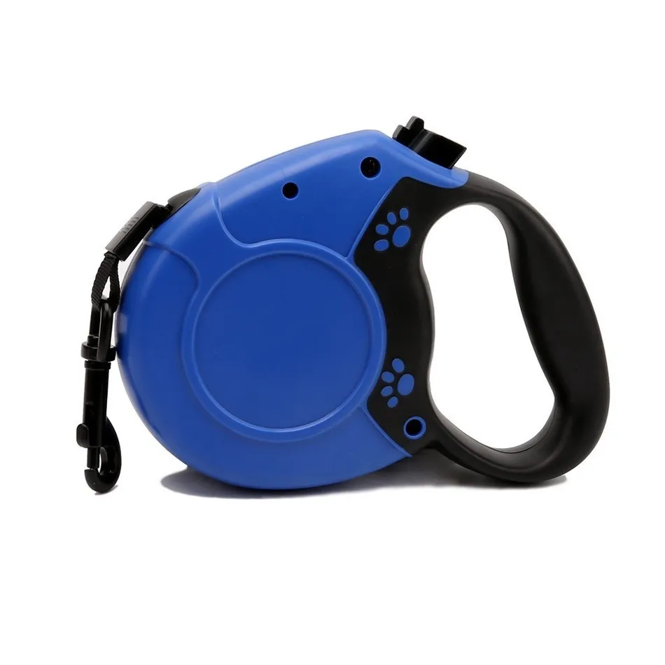 Лучшее качество инженерный пластиковый 5 м 50 кг автоматический выдвижной Собачий Поводок Средний Большой поводок для собак для питомцев щенков аксессуары для собак - Цвет: blue