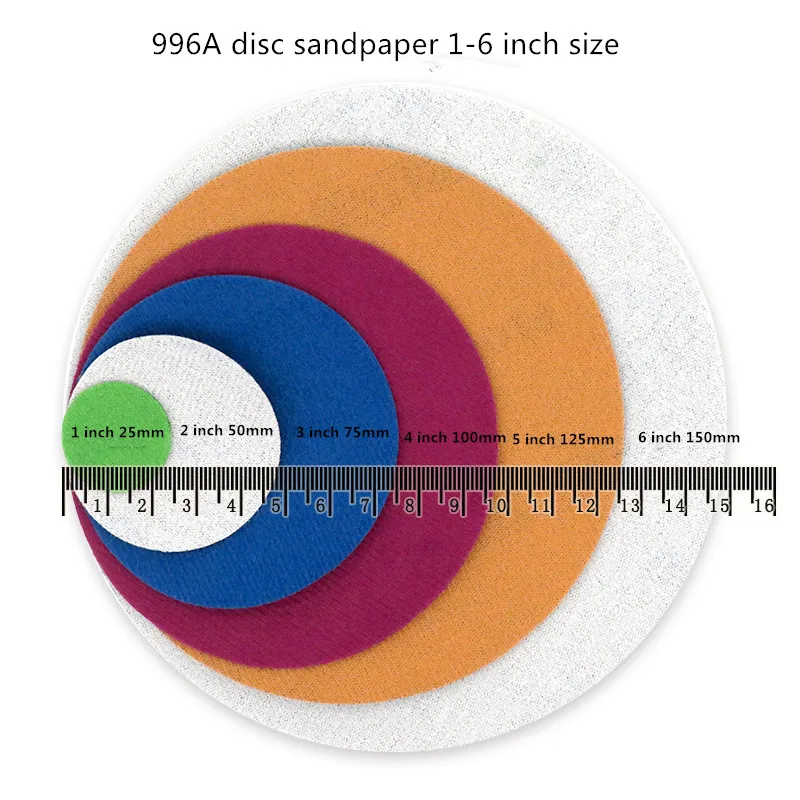 100 шт./компл. 3 дюймовые дисковые вода наждачной бумагой для сухой и влажной уборки 60#-10000# шлифовки и полировки 75 мм Задняя бархатная наждачная бумага