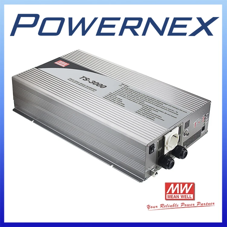 

[PowerNex] MEAN WELL original TS-3000-112F GFCI Standard 110V meanwell TS-3000 3000W True Sine Wave DC-AC Power Inverter