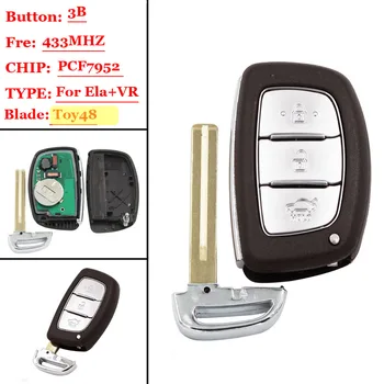 

(1pcs ) Smart Key for Hyundai VERNA ELANTRA smart remote key control 433mhz keyless entry push start key fob with PCF7952 CHIP u