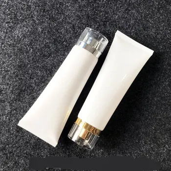 

300pcs/lot 100g 100ml White Empty Plastic Squeeze Bottle Cosmetic Facial Cleanser Hand Cream Soft Tube