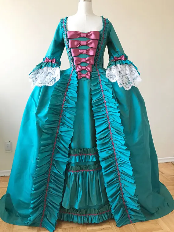 

18th Century Gown Gorgeous Rococo Gown Historical Costume Event Dress