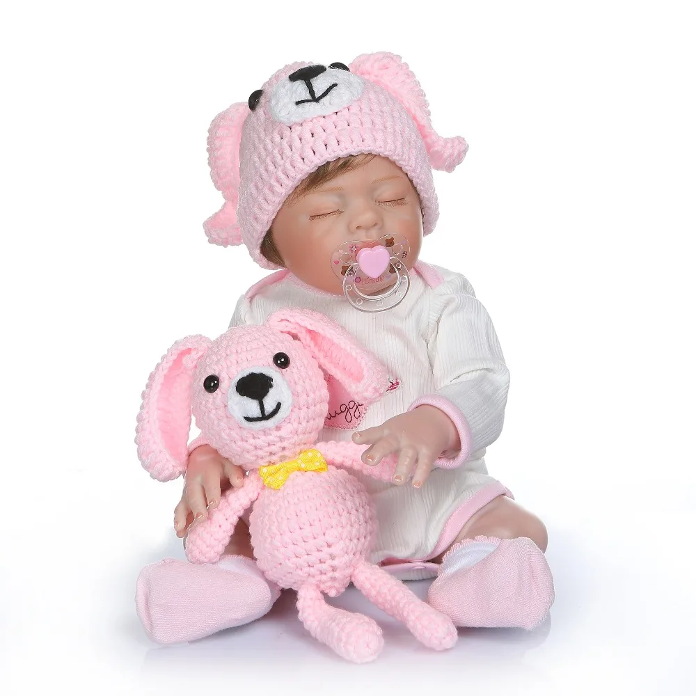 

50cm Full silicone Vinyl newborn Toddler Babies Dolls 20inch baby sleeping lol Birthday Gift Present Child Play House toys