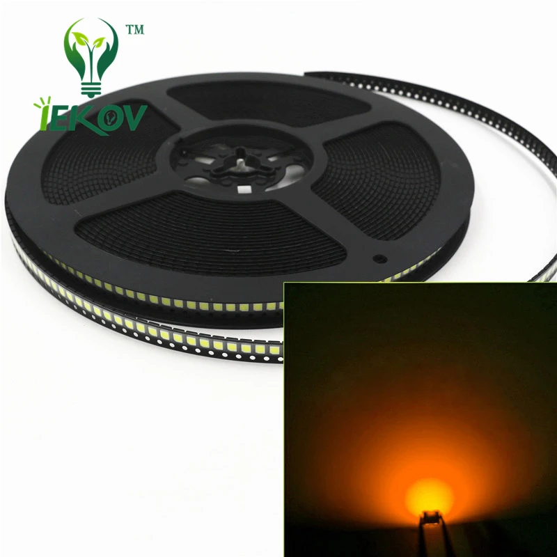 

1000 pcs Yellow 1210 SMD SMT 3528 LED PLCC-2 POWER TOP 1.8-2.1V DC Lamp Bead 585-595nm SMD Chip for All Kinds of LED Light