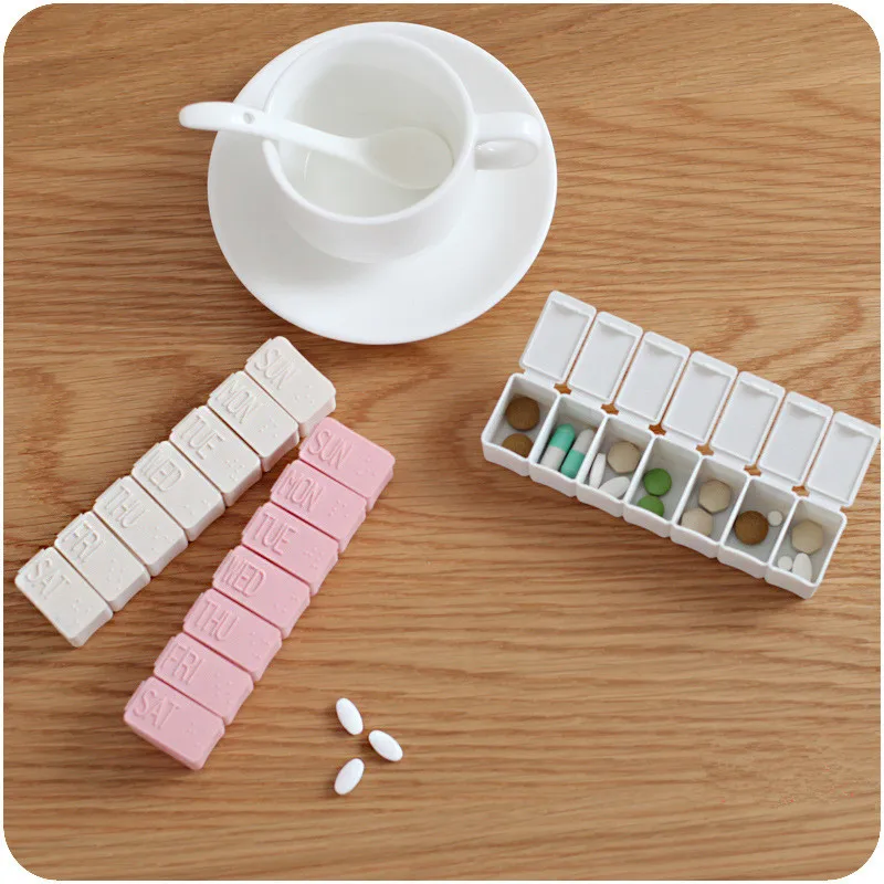 

7 Days Weekly Tablet Pill Medicine Box Case Secret Stash Travel Home Drugs Container Medicine Case Pill Box