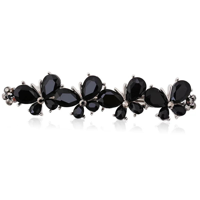 High Quality Black White Butterfly Barrettes Ethnic Hairpin Clips