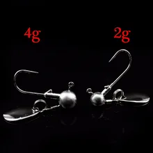 5 шт. высокое качество 2 г 4 г привести джиг-головки одиночный Крючки spiner anzol Para PESCA карп Рыбалка поворачивается jig молния