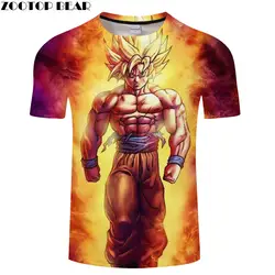 Горячая аниме Dragon Ball Z Super Saiyan vegeta с принтом короткий рукав футболка костюм летняя мода повседневные Гоку 3D футболки