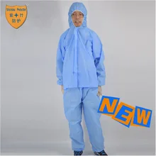 SMS одноразовые нетканых работы костюм с крышкой одноразовые комбинезон спецодежды больницы cleanroom медицинские защитные костюмы