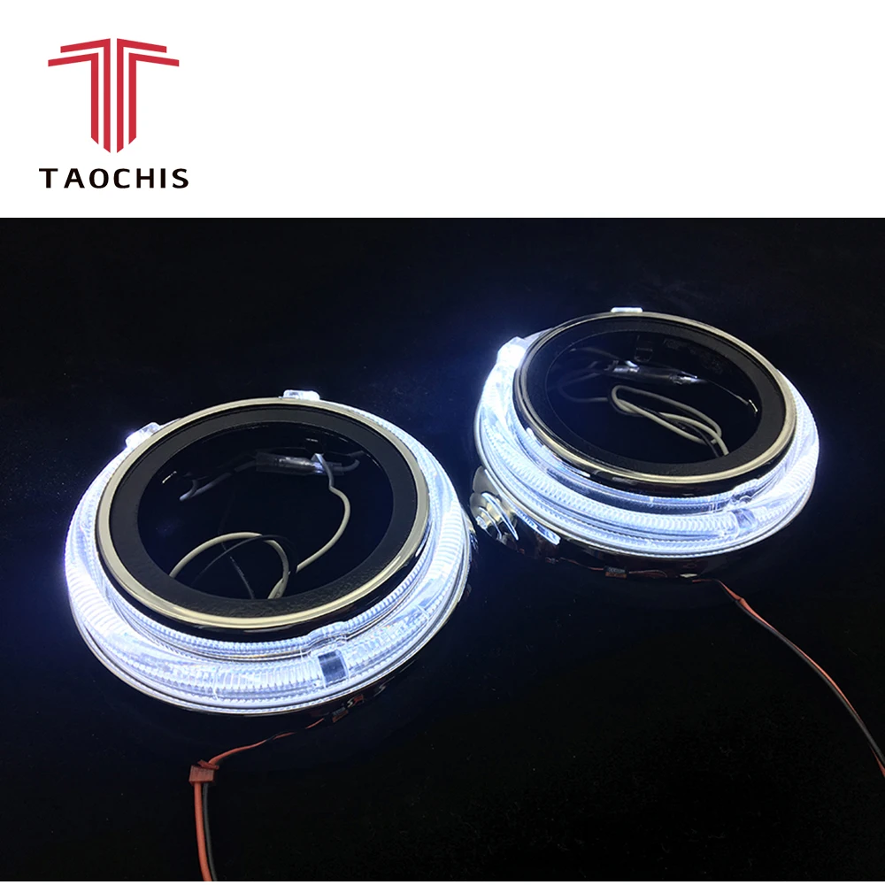 

TAOCHIS ReStyling Shroud Mask for 3.0 inch HELLA 3R G5 3/5 Koito Q5 Bi Xenon Projector Lens Retrofit Head Light with Angel eye