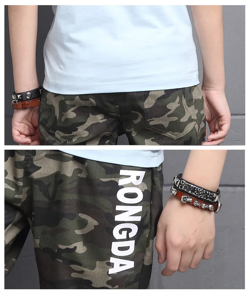 2019 summer boys teenage sport sets kids short sleeves T-Shirt + camouflage shorts suits boys clothes sets 3-10T (2)