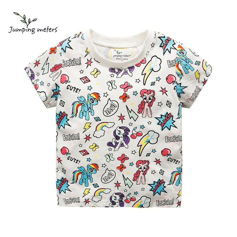 

JUMPING METERS New Children's T-shirt Fashion Cotton Round Neck Short-sleeved T-shirt 2-6 years Old Boy / Girl Casual Sleeve