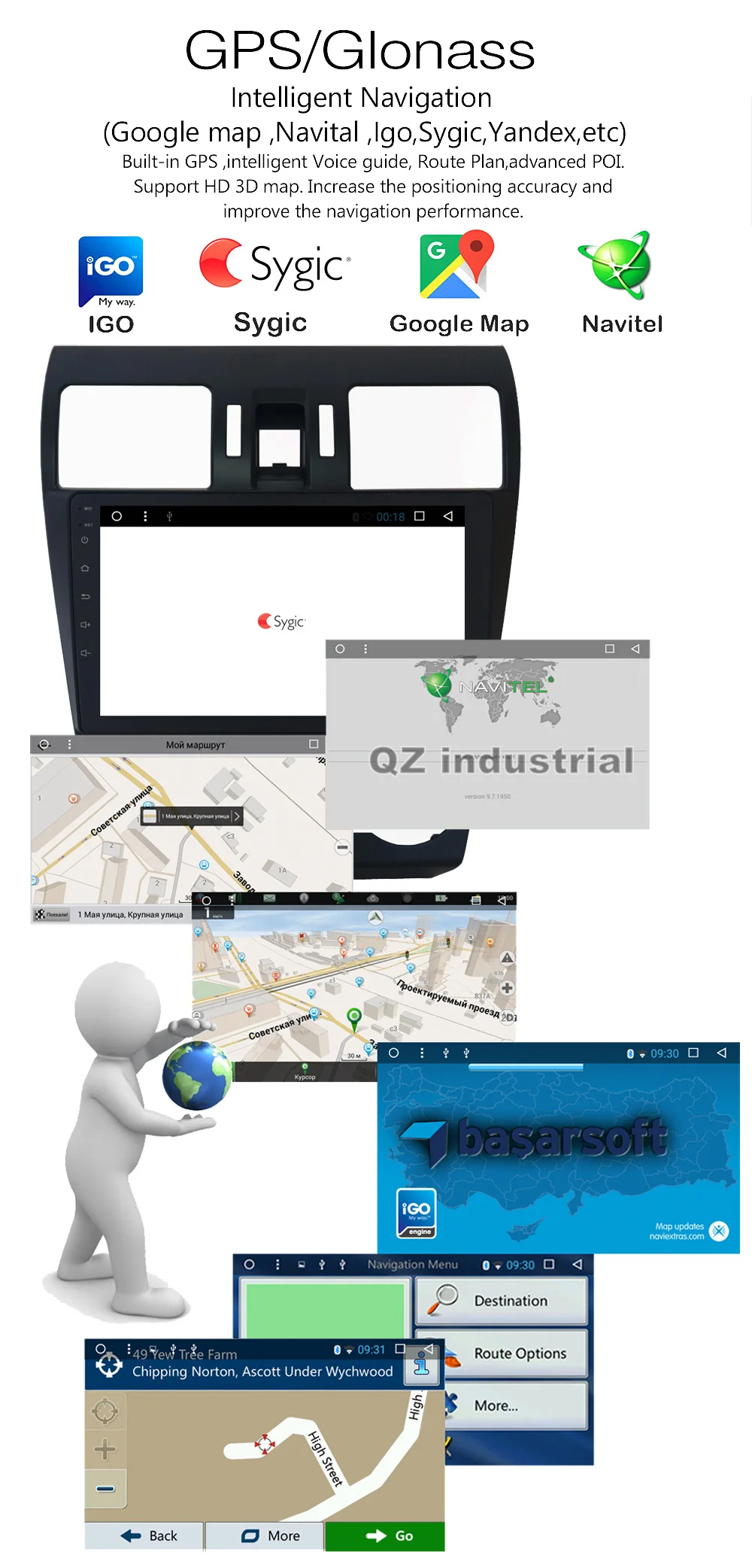 Excellent QZ Industrial HD 9inch Android 8.1 T3 for Subaru WRX Forester 2014-2016 Car DVD Player with Canbus GPS 3G 4G Radio Navi WIFI RDS 10