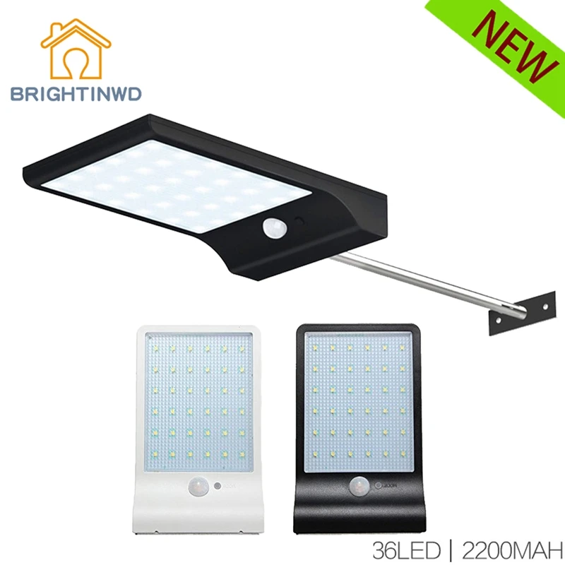 

BRIGHTINWD 450LM 36LED PIR solar lamp led light outdoor lighting motion sensor light powerful lampara solar garden lights