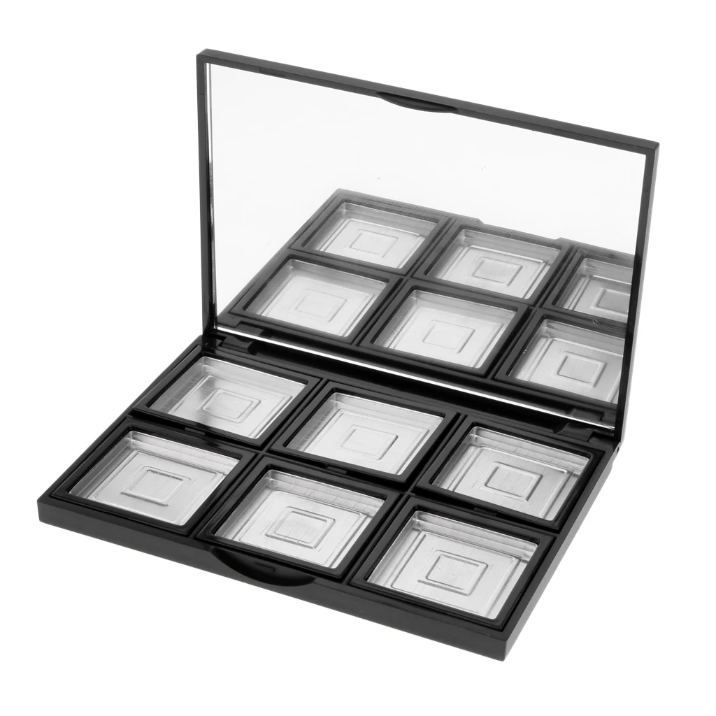 Compõe a Pálete do Recipiente com as Panelas da Lata e o Espelho para o Recipiente do pó Vazia da Sombra de 6 Paleta Grades para Recipiente do pó o