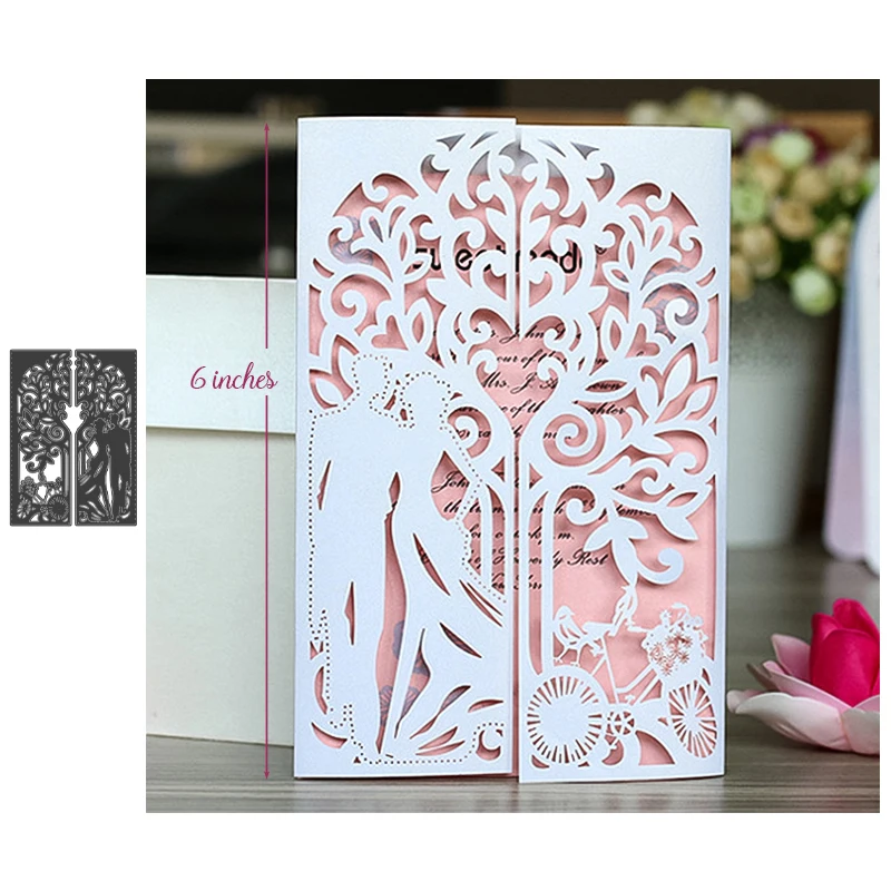 

Couple Wedding Dies Metal Cutting Dies Stencil for DIY Scrapbooking Album Paper Cards Decorative Crafts New 2019 Diecuts