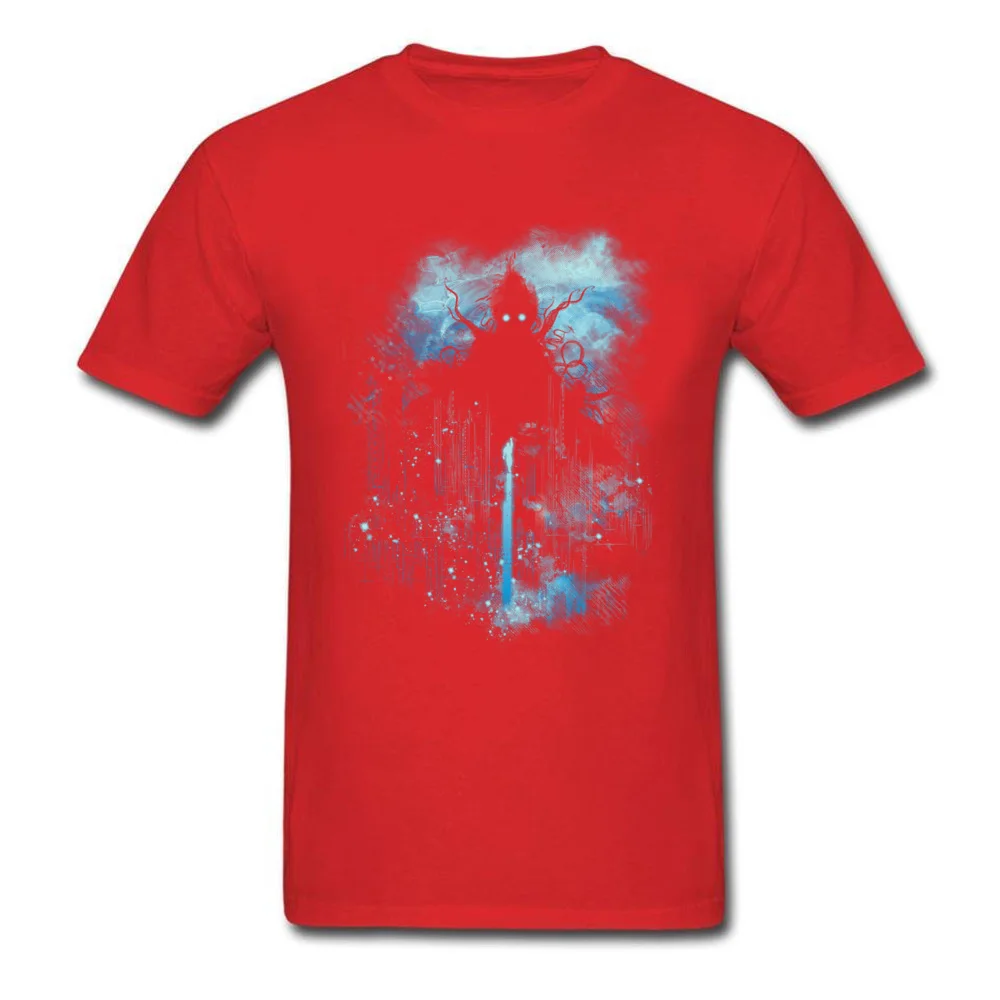 Round Collar Simple Style Pure Cotton Student T Shirt Hip hop Short Sleeve Tops Shirts Funny Classic Tee Shirt Cthulu class 5 vs little hero red