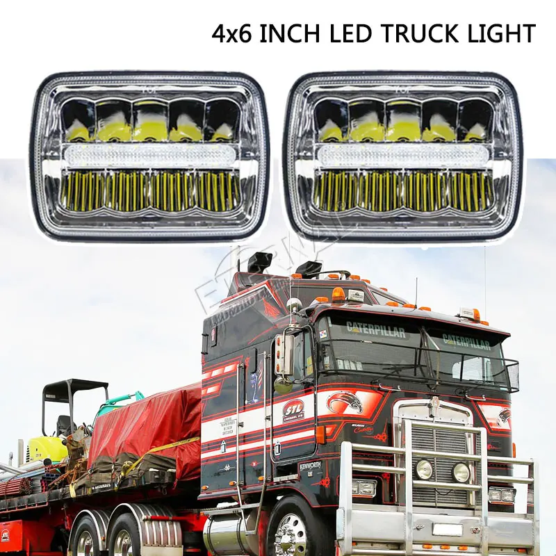 4x6 светодиодный налобный фонарь 45 Вт для грузовика H4 светодиодный комплект H4651/H4652/H4656/H4666/H654 для тяжелых грузовиков