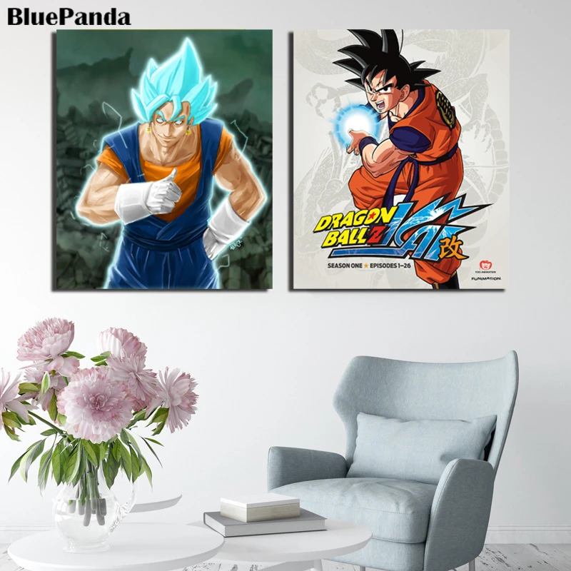 Драконий жемчуг Z Goku комический мультяшный потер Масляная картина современного